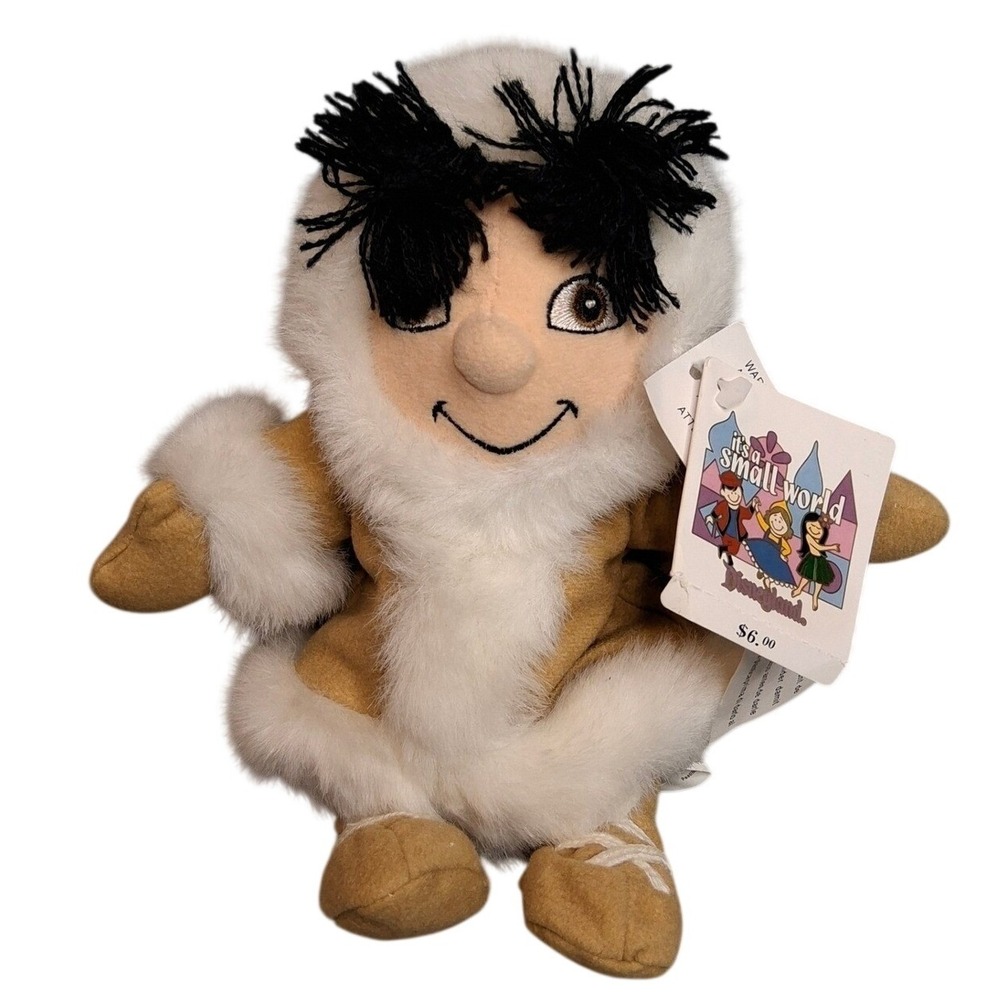 Vintage Disneyland "It's a Small World" bean bag plush Eskimo boy approx. 9"